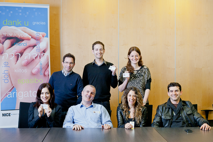 Some of the professionals involved in the partnership between Gvahim and NICE Systems, including HR managers, mentors, and Olim recruited from Gvahim's programs over the years.
