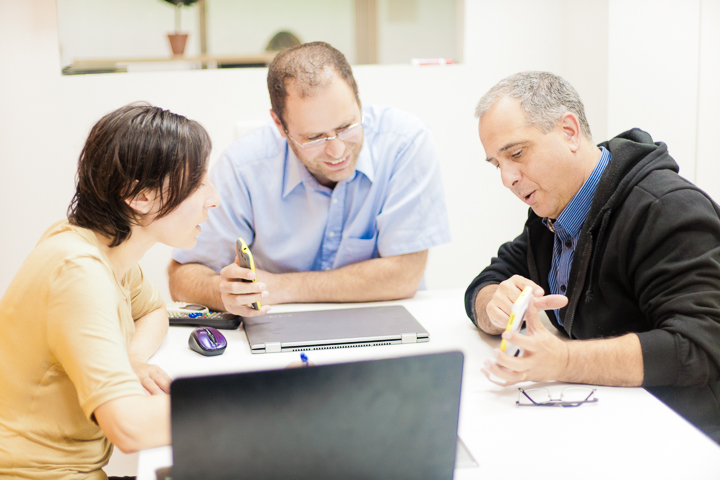 Miron and Jenny (#TheHiveTelAviv4) with Lior Yekoutieli, Developers Experience Manager, Israel at Nokia.