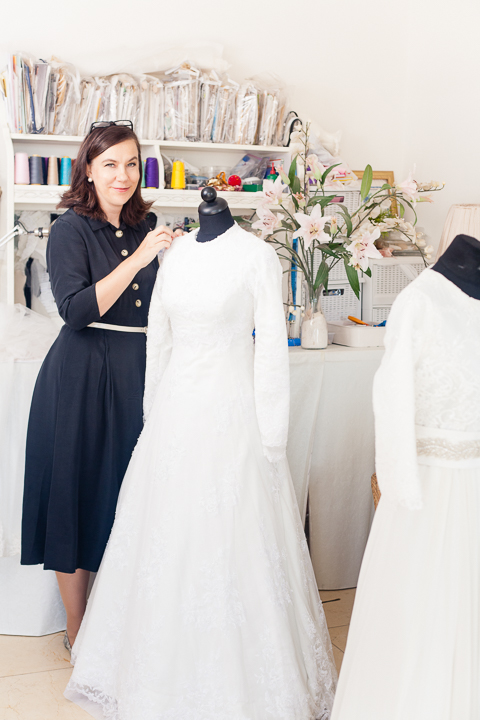 Academy-award winning designer Chana Studley in her new studio in Jerusalem.
